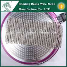 China Baoding Cast Iron Cleaner Stainless Steel Chainmail Premium Scrubber Pans Pots Griddles